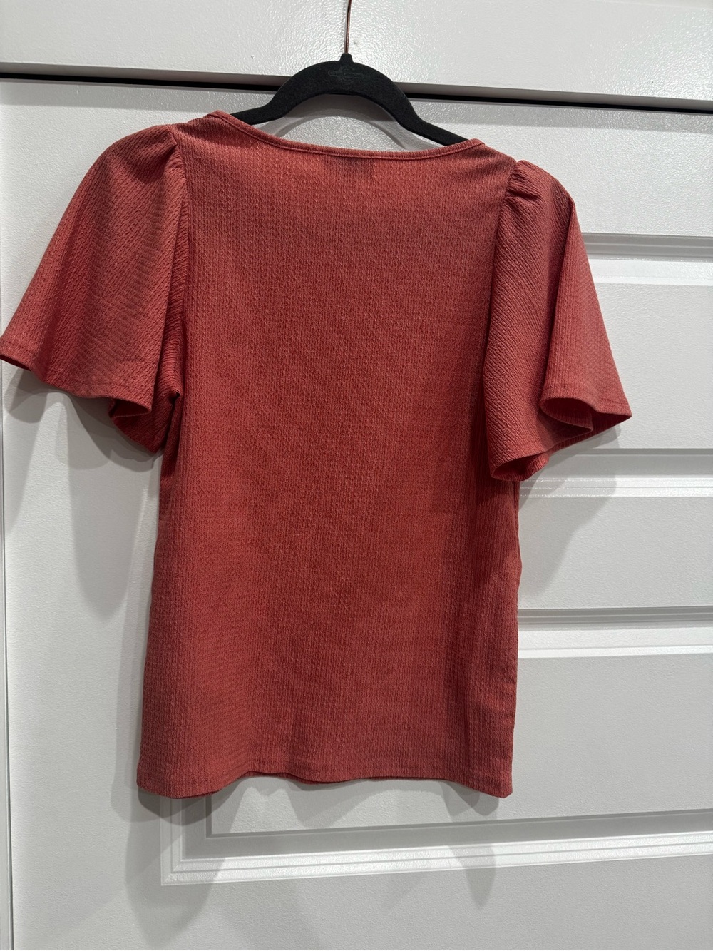 LOFT Short Sleeve Textured Tee in Rose - Picture 2 of 3